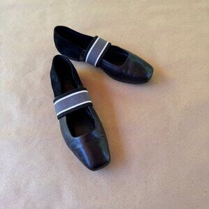M. Gemi Ballere Black & Suede Black Ballet Flat Size 37